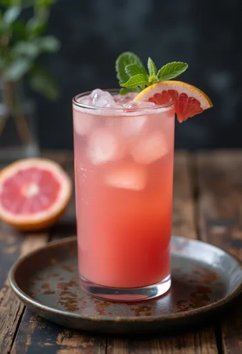 Grapefruit juice pohárban tálalva