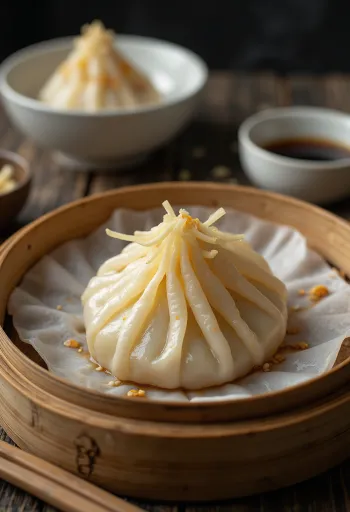 Miso alapú zongzi, bambuszlevelekben gőzölve