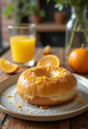 Narancslikőrös bagel frissen sütve