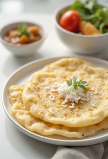 Palappam kókusztejjel, frissen sült, puha és ínycsiklandó