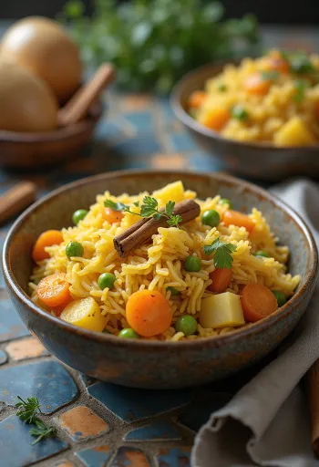 Zöldséges Pulao, ínycsiklandó zöldségekkel és fűszerekkel