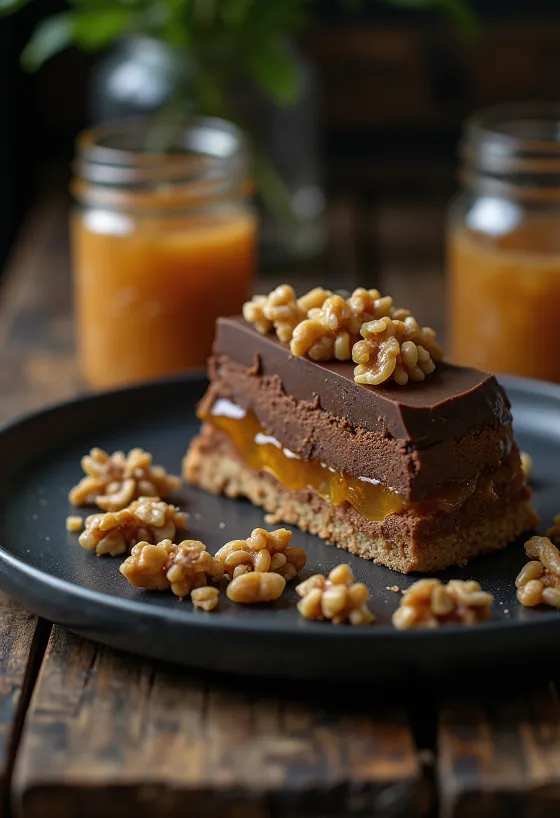 Zserbó mousse torta elegáns tálalásban