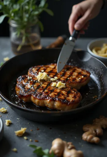 BBQ grillezett szója steak tálalva