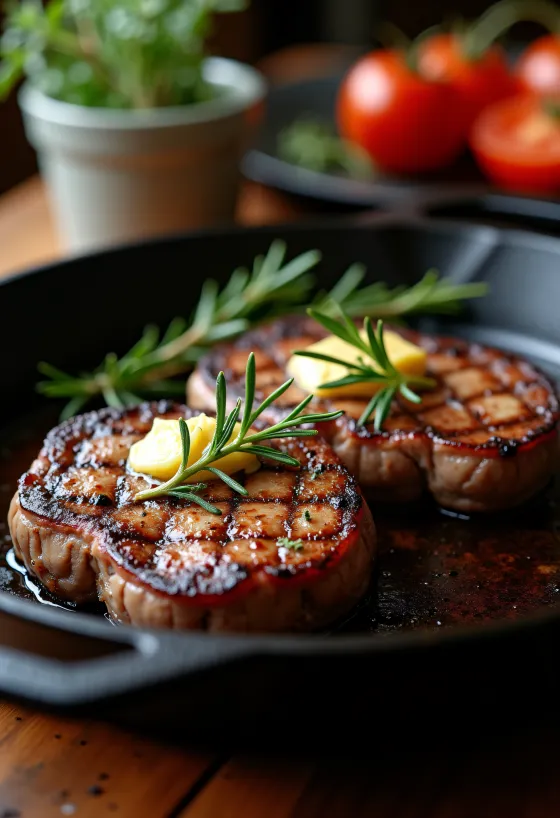 Grillezett szarvas steak rozmaringgal