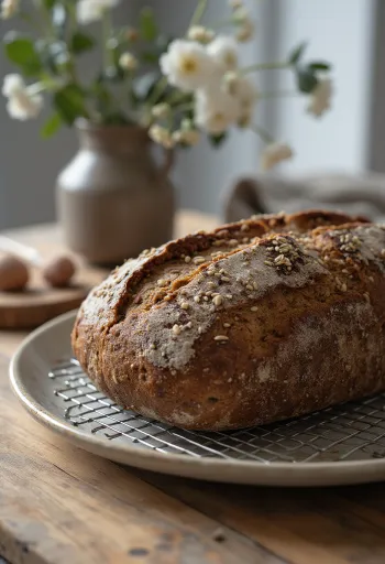 Ryebread - Skandináv rozskenyér tálalva
