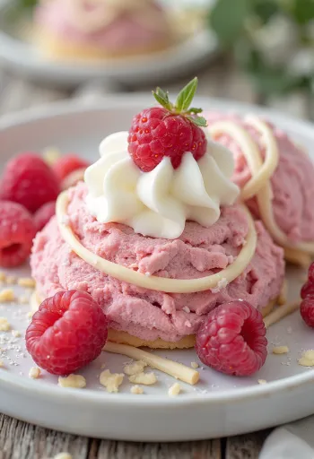 Viennetta Málnás jégkrémtorta málnaszósszal és fehér csokoládéval