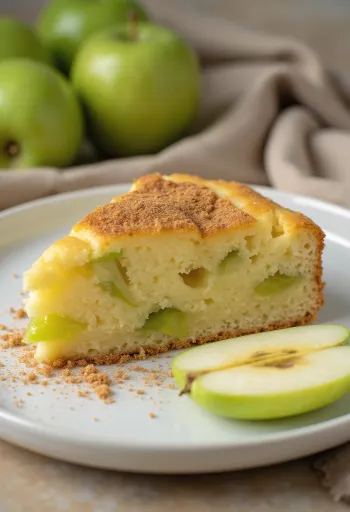 Frissen sült zöldalmás torta