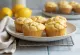 Citromos-banános muffin tálalva