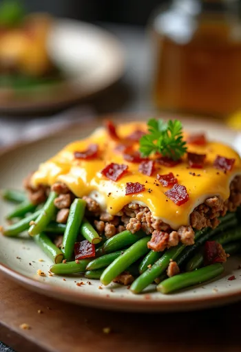 Keto rakott zöldbab tálalva