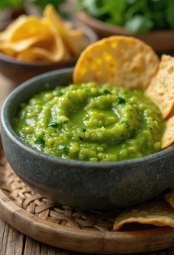 Mexikói salsa verde tálalva