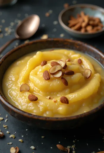 Paruppu Payasam, indiai kókusztejes desszert, pálmacukorral és fűszerekkel