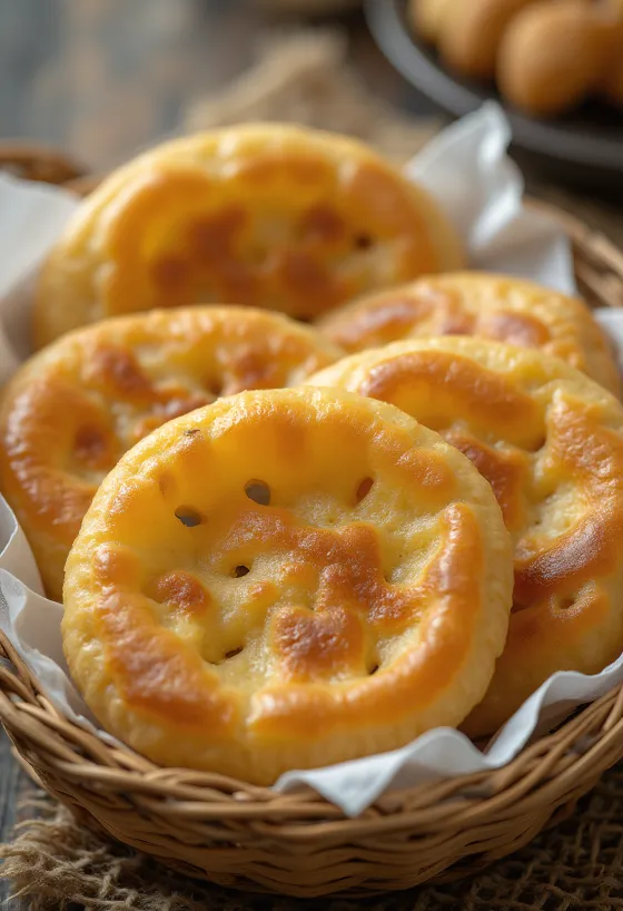 Sopaipilla chilena tálalva, ropogós és aranybarnára sült