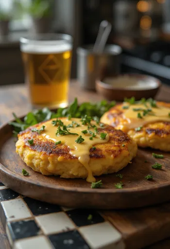 Welsh rarebit sörrel tálalva, sajtos szószban, pirítós kenyér tetején