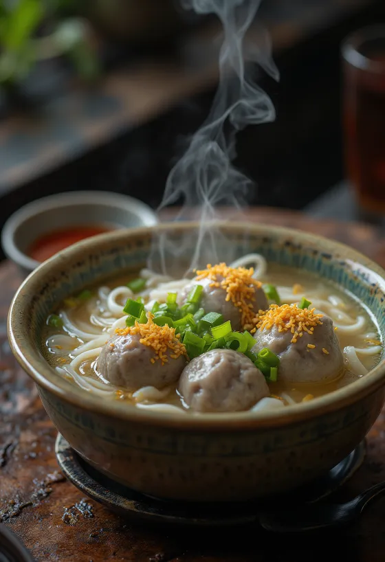 Bakso tálalva