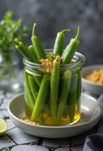 Édes-savanyú okra üvegben