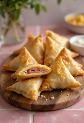 Füstölt tarjás és sajtos samosa aranybarnára sütve