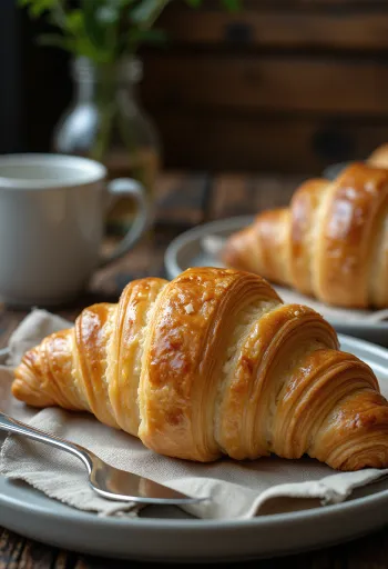 Keto croissant tálalva