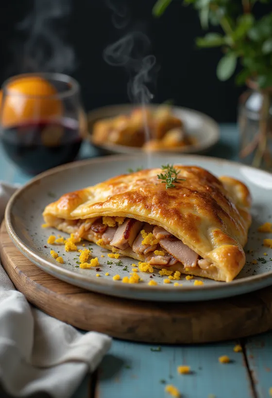 Narancsos kacsás calzone aranybarnára sütve
