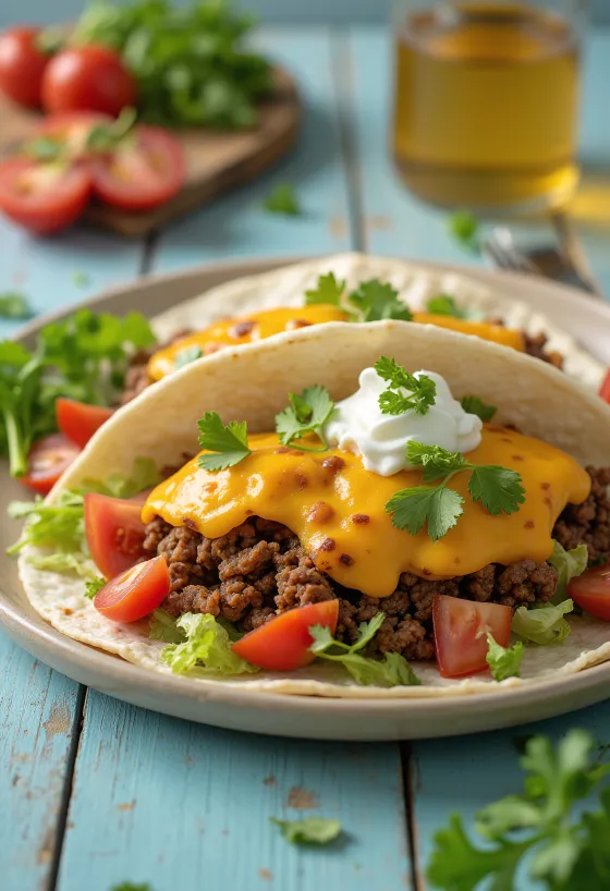 Óriás taco gazdag töltelékkel
