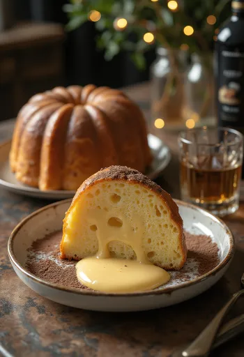Panettone Baileys krémmel, tálalva