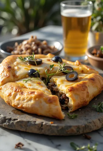Szardellás calzone aranybarnára sütve