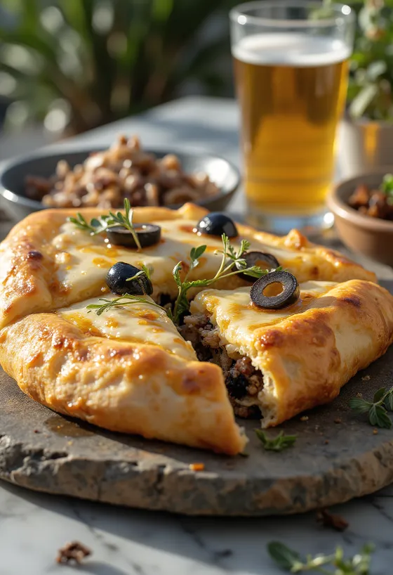 Szardellás calzone aranybarnára sütve