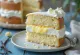 Vaníliakrémes torta tálalva