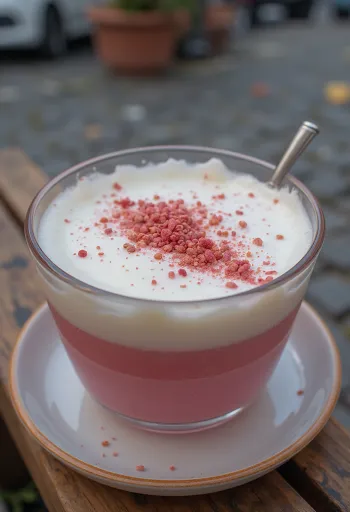 Ayran rózsaborssal jéggel tálalva