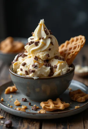 Ben & Jerry’s Americone Dream fagylalt tálalva
