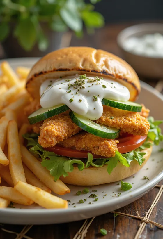 Gyros Burger tálalva