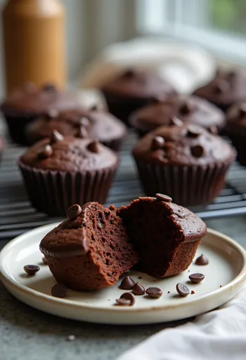 Sötétbarna keto csokis muffinok