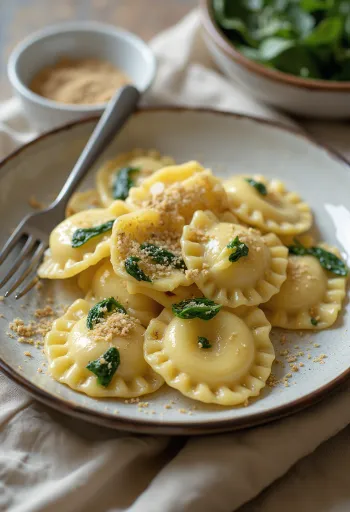 Keto ravioli tálalva