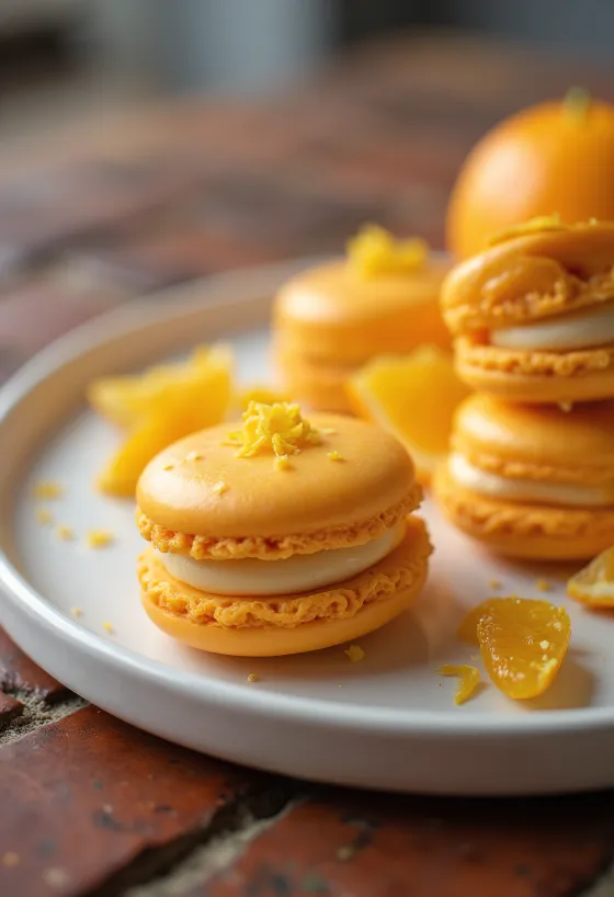 Narancsos macaron tálalva