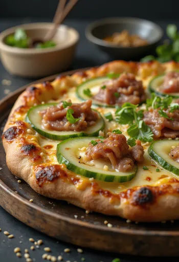 Peking Duck Pizza kínai pekingi kacsával és hoisin szósszal