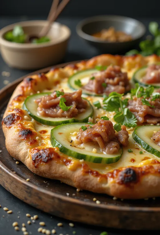 Peking Duck Pizza kínai pekingi kacsával és hoisin szósszal