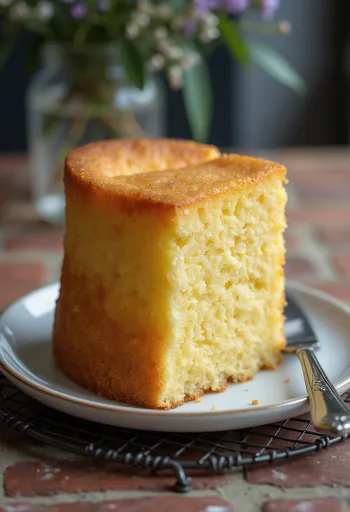 Vaníliapiskóta torta tálalva