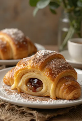 Frissen sült vietnámi kávés croissant