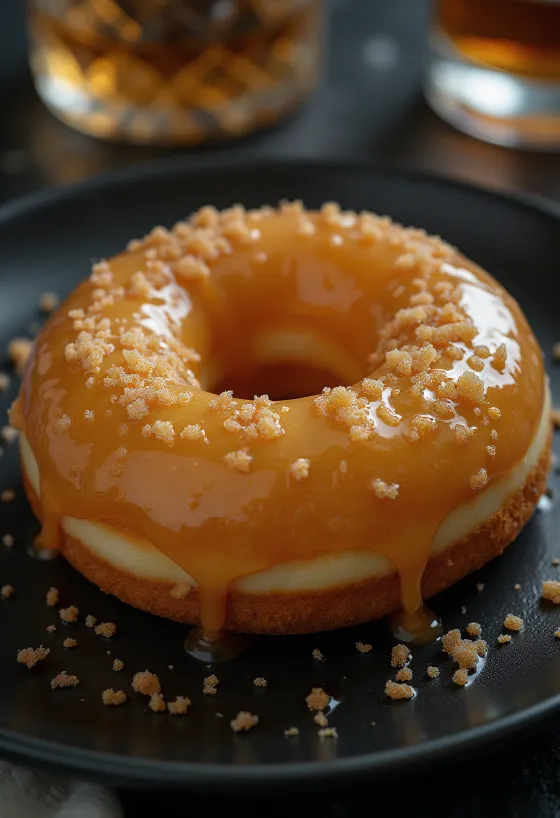Whiskey Doughnut frissen tálalva