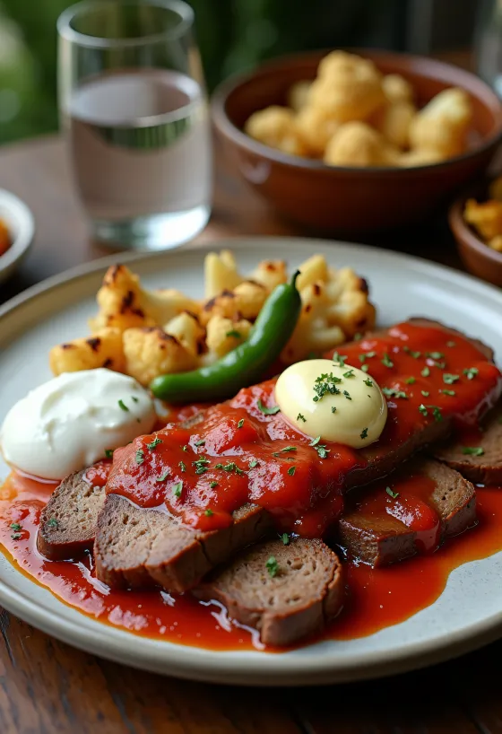 Keto iskender kebab karfiollal