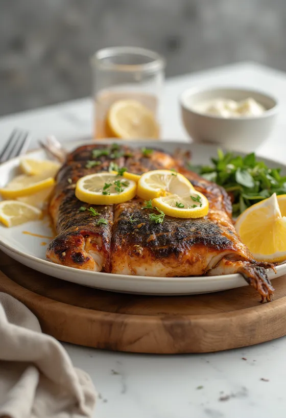 Füstölt BBQ pisztráng ropogós bőrrel