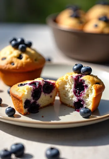 Keto áfonyás muffinok