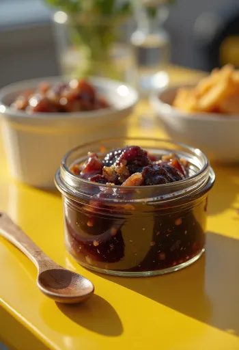 Fig chutney, füge alapú indiai szósz, fűszeres és savanykás ízekkel