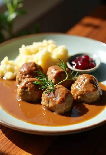 Keto svéd húsgombóc mártással