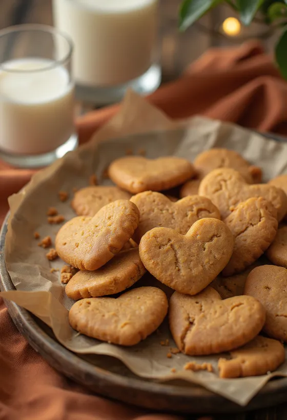 Pepparkakor mézzel, egy tálon tálalva, gazdag fűszeres ízekkel