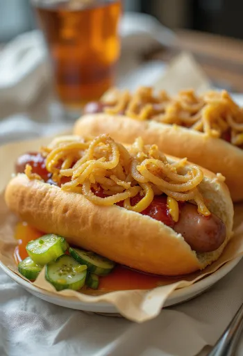 A Ház Hot Dogja tálalva