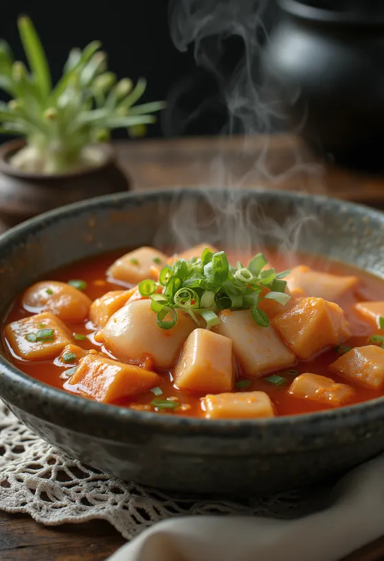 Altang Jjigae, koreai halas leves tofuval és zöldségekkel