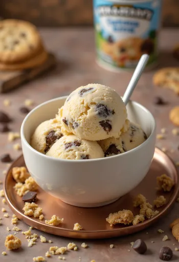 Ben & Jerry’s Oatmeal Cookie Chunk fagylalt tálalva