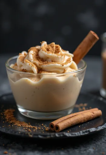 Chai lattés parfé tálalva
