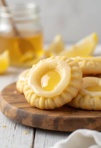 Citromos-mézes linzer tálalva