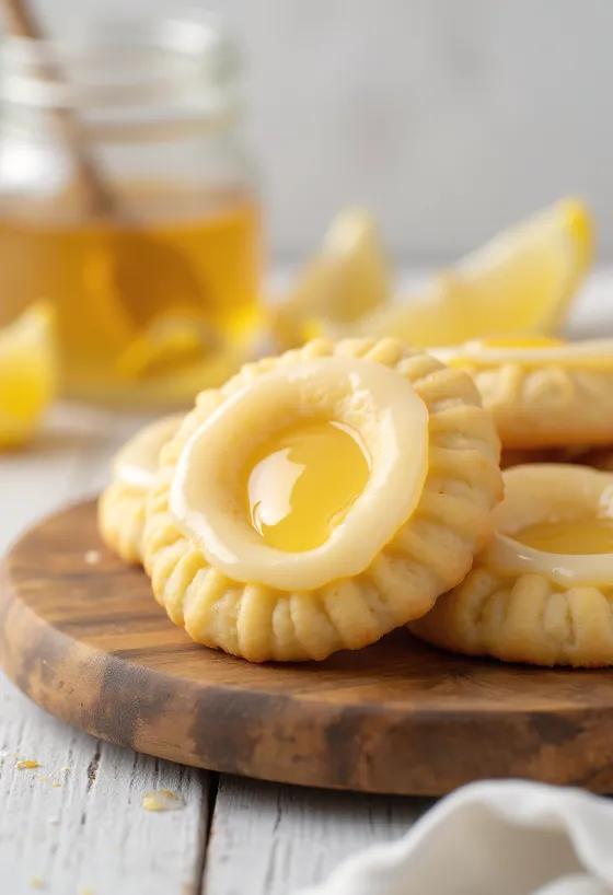 Citromos-mézes linzer tálalva
